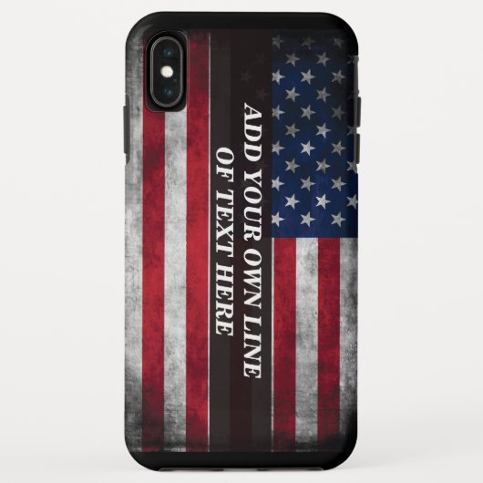 Coques Case-Mate iPhone Ajouter votre texte sur le drapeau américain (Dos)