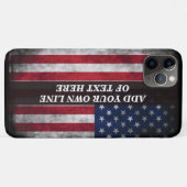 Coques Case-Mate iPhone Ajouter votre texte sur le drapeau américain (Dos (Horizontal))