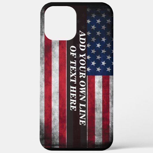 Coques Case-Mate iPhone Ajouter votre texte sur le drapeau américain (Verso)