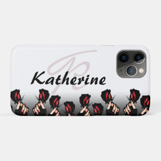 Case-Mate iPhone Case Ajoutez Votre Monogramme de Roses Rouges