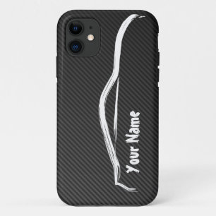 Coque Case-Mate Pour iPhone "ajoutez votre nom" 350z avec la fibre de carbone
