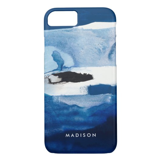 Coques Case-Mate iPhone Ajoutez votre nom | Blue Amore II (Dos)