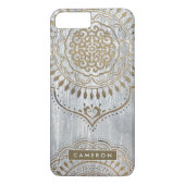 Coques Case-Mate iPhone Ajoutez votre nom | Mandala Gold Design (Dos)
