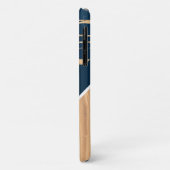 Coques Case-Mate iPhone Ajoutez votre nom | Marbre moderne Motif & bois (Dos/Gauche)