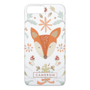 Coque iPhone 7 Plus Ajoutez votre nom   Renard blanc