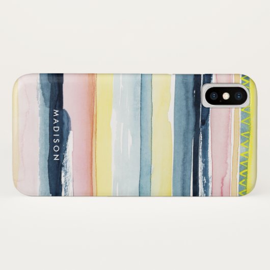 Coques Case-Mate iPhone Ajoutez votre nom | Sunset Stream I (Dos (Horizontal))