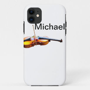 Case-Mate iPhone Case Ajoutez votre nom texte brun amateur de violon mus
