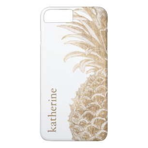 Coques Pour iPhone Ajoutez votre or nommé Pinneapple tropical de  