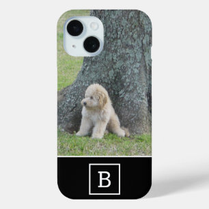 Coque Pour iPhone 15 Ajoutez votre photo personnalisée et initiale de m