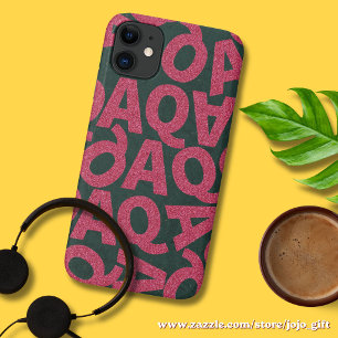 Case-Mate iPhone Case Ajoutez votre propre fond Paillettes vertes et ros