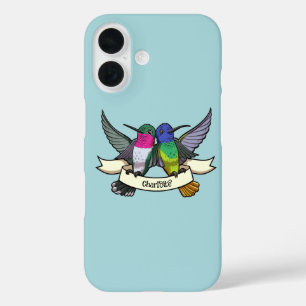 Coques iPhone 16 Ajoutez Votre Propre Nom De Mignons Colibris Porta