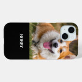 Coques Case-Mate iPhone Ajoutez votre propre photo de chien et nom (Verso (horizontal))