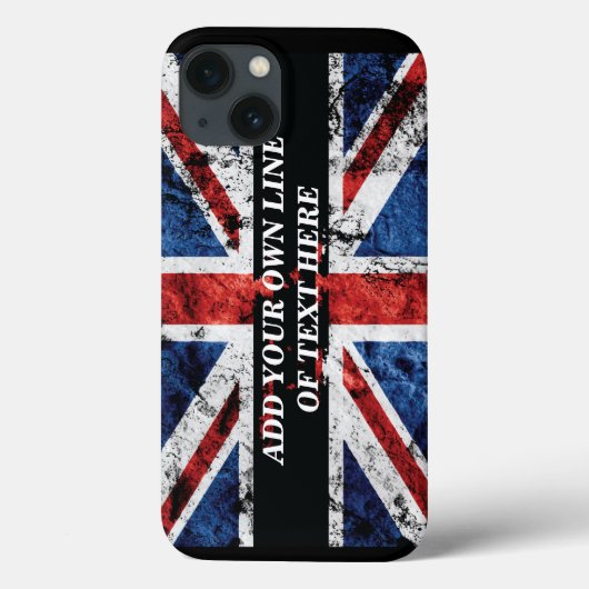 Coques Case-Mate iPhone Ajoutez votre texte sur Coussin de sol drapeau ang (Verso)