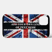 Coques Case-Mate iPhone Ajoutez votre texte sur Coussin de sol drapeau ang (Verso (horizontal))