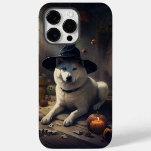 Coque Pour Pour iPhone 14 Pro Max Akita Citrouilles Halloween effroi