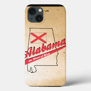 Etui iPhone Case-Mate Alabama Coeur de Dixie avec Arrière - plan Brown