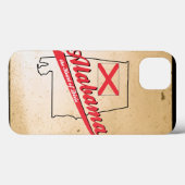 Coques Case-Mate iPhone Alabama Coeur de Dixie avec Arrière - plan Brown (Verso (horizontal))