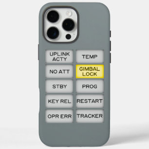 Coques iPhone 16 Pro Max Alarme de l'indicateur Apollo DSKY, serrure de la