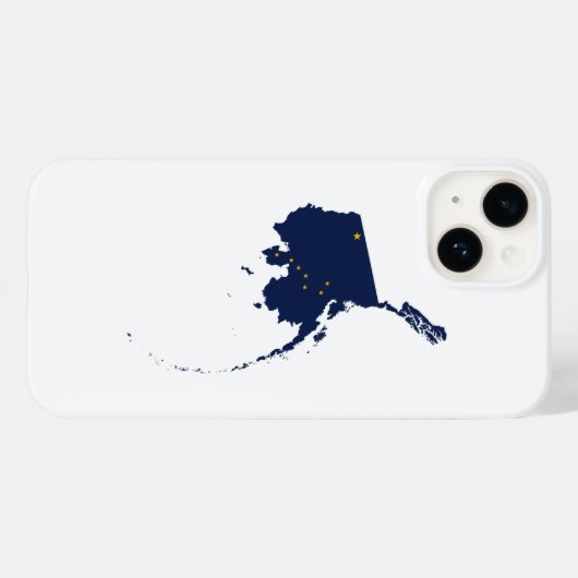 Coques Case-Mate iPhone Alaska en bleu et or (Verso (horizontal))