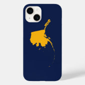 Coques Case-Mate iPhone Alaska en bleu et or (Verso)