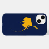 Coques Case-Mate iPhone Alaska en bleu et or (Verso (horizontal))