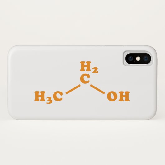 Coques Case-Mate iPhone Alcool Éthanol Formule chimique moléculaire (Dos (Horizontal))