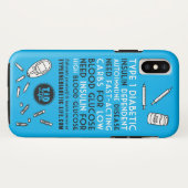 Coques Case-Mate iPhone Alerte de T1d (Dos (Horizontal))