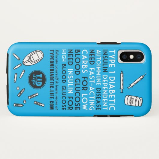 Coques Case-Mate iPhone Alerte de T1d (Dos (Horizontal))