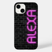 Coques Case-Mate iPhone ALEXA En PINK Lumières Néon (Verso)