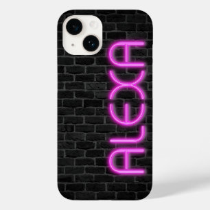Coque Pour iPhone 14 ALEXA En PINK Lumières Néon
