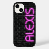 Coques Case-Mate iPhone ALEXIS En Lumière Néon ROSE (Verso)