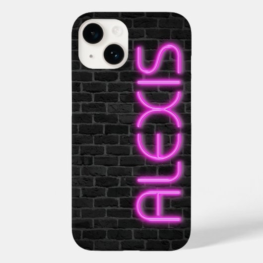 Coques Case-Mate iPhone ALEXIS En Lumière Néon ROSE (Verso)