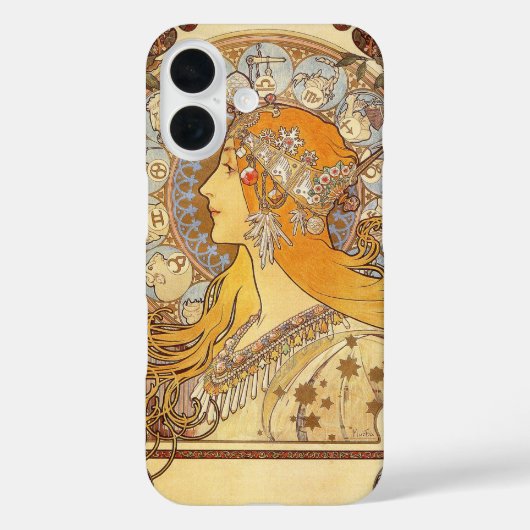 Coques Case-Mate iPhone Alfonse Mucha Zodiac Art nouveau femme (Verso)
