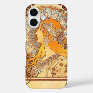 Coques iPhone 16 Alfonse Mucha Zodiaque Art Nouveau Femme