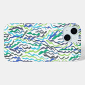 Coques Case-Mate iPhone Algues bleues et vertes (Verso (horizontal))