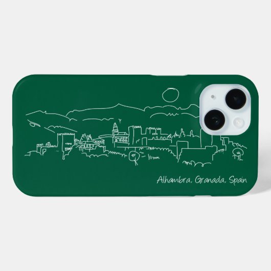 Coques Case-Mate iPhone Alhambra coucher de soleil (Verso (horizontal))