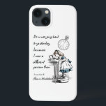 iPhone 13 Case Alice au pays des merveilles<br><div class="desc">"Il n’est pas utile de revenir à hier,  parce que j’étais alors une personne différente." — Lewis Carroll,  Alice au pays des merveilles</div>