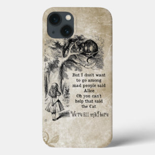 Coques Pour iPhone Alice au pays des merveilles; Cheshire Chat avec A