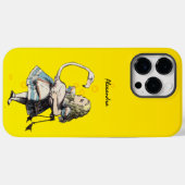 Coques Case-Mate iPhone Alice au pays des merveilles et un Flamant rose su (Verso (horizontal))