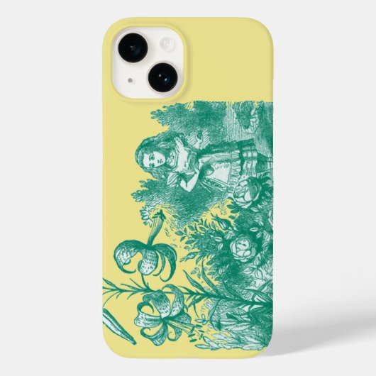 Coques Case-Mate iPhone Alice au pays des merveilles & Fleurs (Verso)