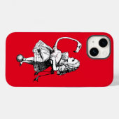 Coques Case-Mate iPhone Alice dans le Flamant rose du pays des merveilles (Verso (horizontal))