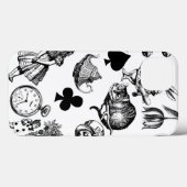 Coques Case-Mate iPhone Alice Lapin Blanc Wonderland Classique (Verso (horizontal))