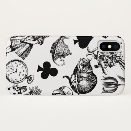 Coques Case-Mate iPhone Alice White Rabbit Wonderland Classic (Dos (Horizontal))