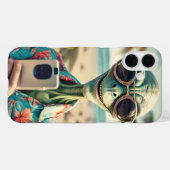 Coques Case-Mate iPhone Alien Beach Selfie Art rétro (Verso (horizontal))