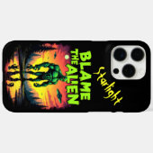 Coques Case-Mate iPhone Alien blâmé sous un coucher de soleil mystique (Verso (horizontal))