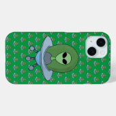 Coques Case-Mate iPhone Alien dans son petit vaisseau spatial (Verso (horizontal))