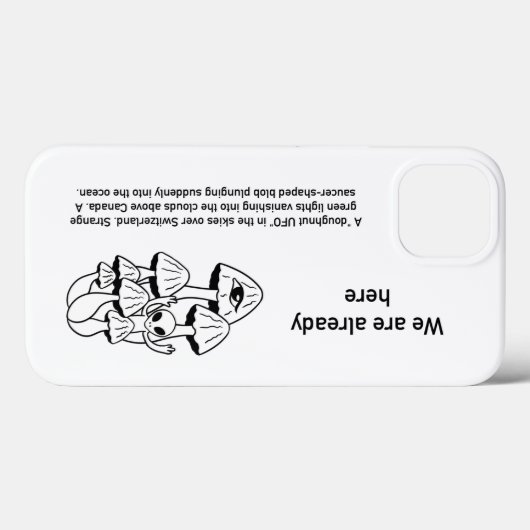 Coques Case-Mate iPhone Alien de champignons  (Verso (horizontal))