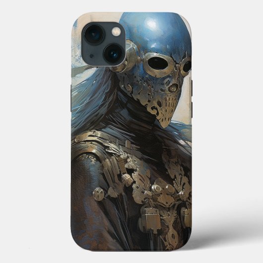 Coques Case-Mate iPhone Alien de science-fiction portant un masque casque (Verso)