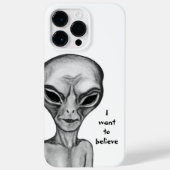 Coques Case-Mate iPhone Alien gris, je veux croire (Verso)