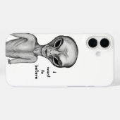 Coques Case-Mate iPhone Alien gris, je veux croire (Verso (horizontal))